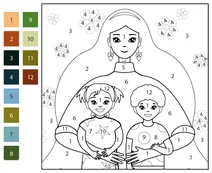 Мама — розфарбуй за номерами