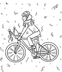 Mardi gras cyclist parade