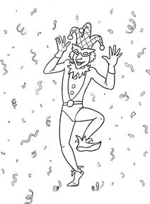Mardi gras jester dancing