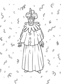 Mardi gras masked jester