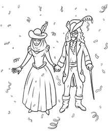 Mardi gras masquerade couple