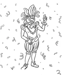 Mardi gras masquerade dancer