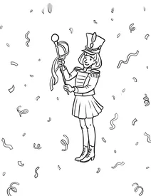 Mardi gras parade majorette