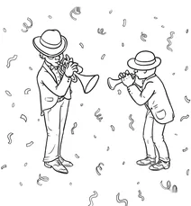 Mardi gras street musicians