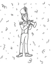 Mardi gras trumpet player