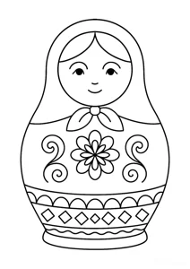 Матрьошка з квіточкою та ромбами