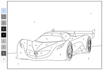 Mazda furai — розфарбуй за номерами