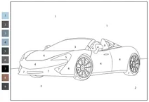 Mclaren 570s — розфарбуй за номерами