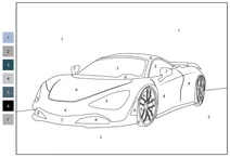 Mclaren 720s — розфарбуй за номерами