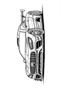 Розмальовка «”Mercedes-Benz CLK GT1″»: роздрукувати, завантажити