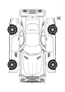 ”Мерседес AMG іграшка з паперу”