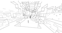 Minecraft cave scene