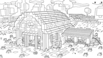 Minecraft farmhouse