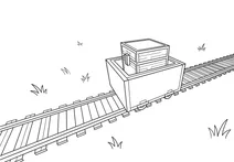 Minecraft minecart on rail