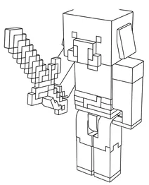Minecraft piglin warrior