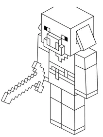 Minecraft piglin with sword
