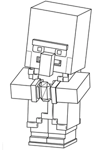 Minecraft villager holding diamond