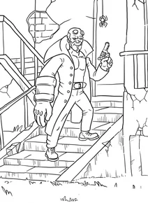 Monster hunter in haunted house