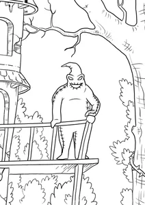 Monster on the haunted treehouse