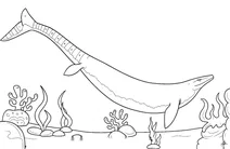 Mosasaurus lemonnieri underwater