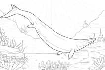 Mosasaurus missouriensis underwater scene