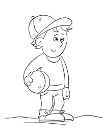 Милий хлопчик з м’ячем