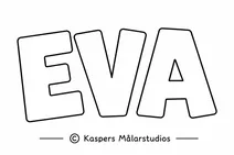 Name coloring: eva