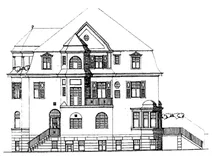 Напіввілла freudenberg/blume, бонн: фасад з боку heussallee, 1911