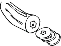 Нарізаний кільцями огірок