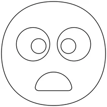 Насуплене обличчя з відкритим ротом emoji