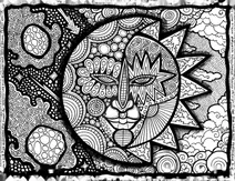 Нічний і денний zentangle