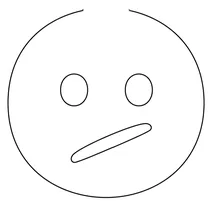 Обличчя з діагональним ротом emoji