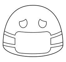 Обличчя з медичною маскою emoji