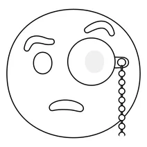 Обличчя з monocle emoji
