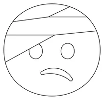 Обличчя з пов’язкою на голові emoji