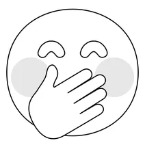 Обличчя з рукою над ротом emoji