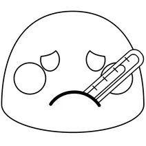 Обличчя з термометром emoji
