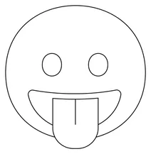 Обличчя з язиком emoji