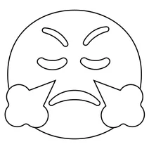 Обличчя за допомогою steam від nose emoji