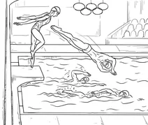Olympic swimming race start