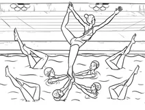 Olympic synchronized swimming routine