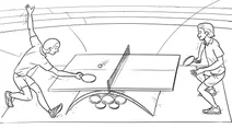 Olympic table tennis match