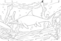 Ophthalmosaurus underwater scene