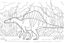 Ouranosaurus nigeriensis in the forest