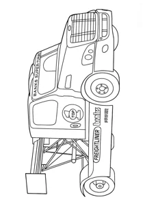 Розмальовка «”П’ятитонний тягач Freightliner Cascadia”»: роздрукувати, завантажити