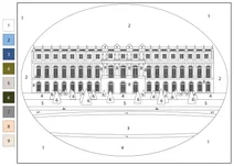 Палац версаль — розфарбовування за номерами