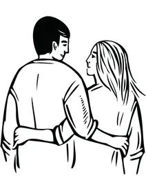 Пара обіймається