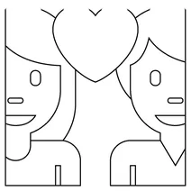 Пара з серцем жінка і чоловік emoji