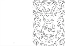 Пасхальна листівка doodle з кроликом