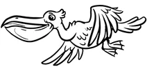 Пелікан летить